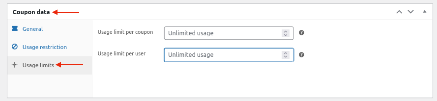 usage limit for coupon code