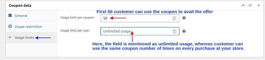 usage limit per user