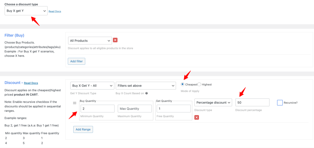 Buy 2 Get 1 Free rule