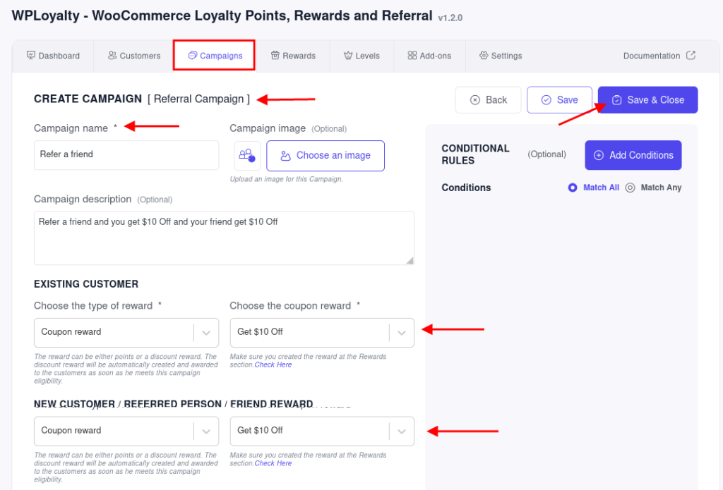 Create a WooCommerce referral campaign
