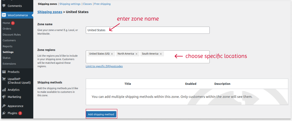 Creating free shipping based on location in WooCommerce
