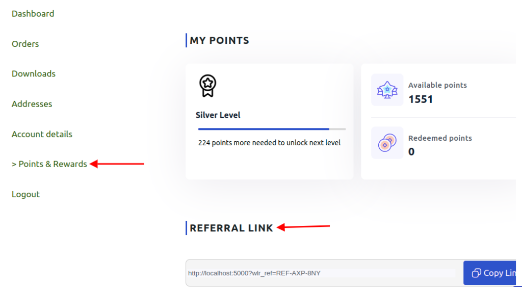 Provide customer rewards using WooCommerce refer a friend program