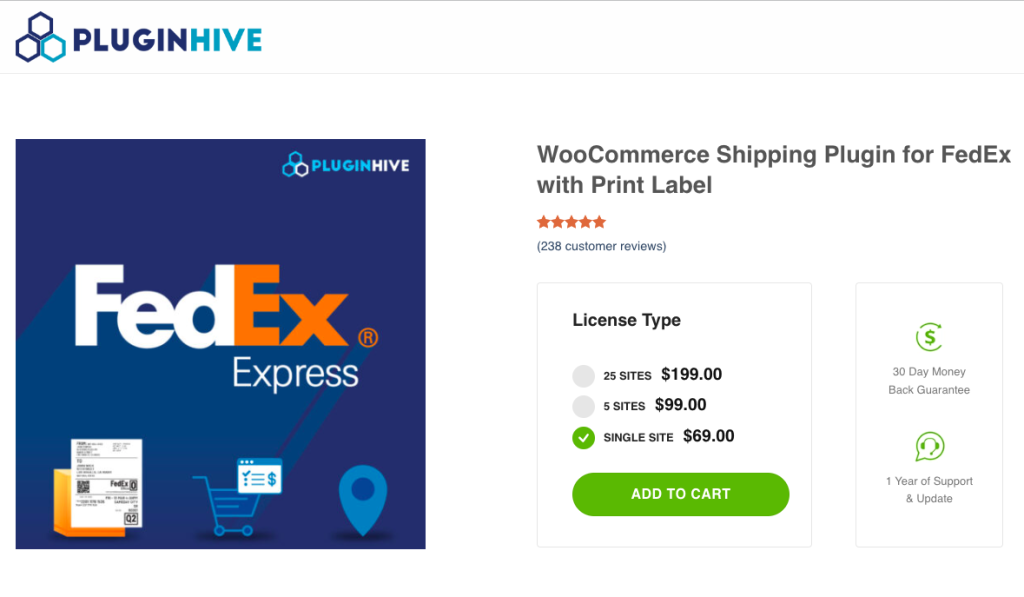 Woocommerce shipping plugin for FedEx