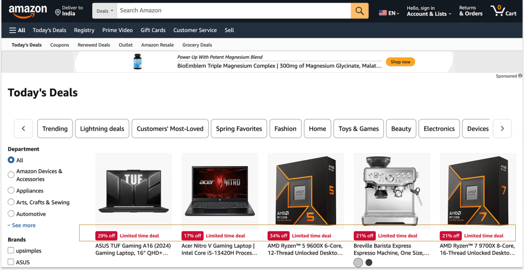 Amazon's Limited-Time Deals
