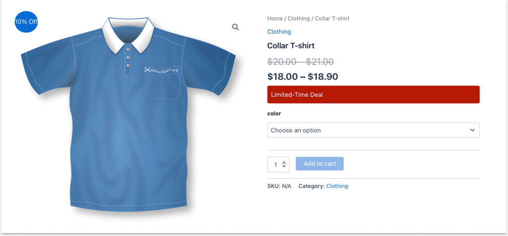 Applying a 10 percent discount for a specific time
