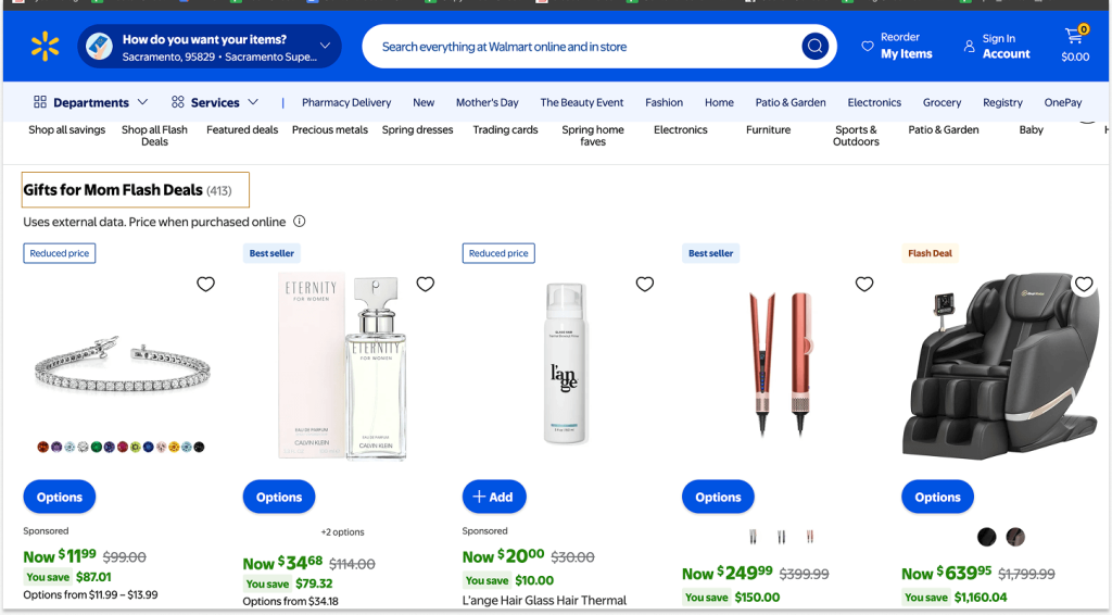 Walmart's flash sale deals