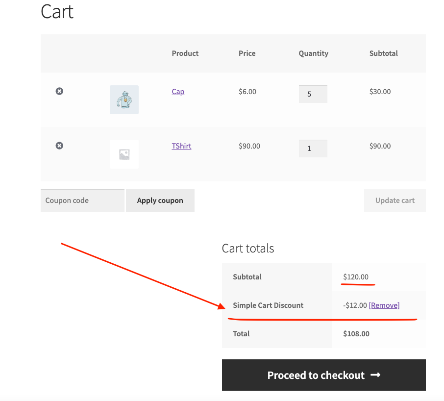apply simple cart discount