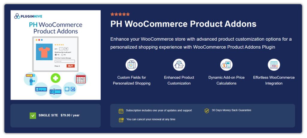 PH WooCommerce Product Addons Plugin