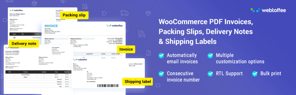 WooCommerce PDF Invoices, Packing Slips & Credit Notes