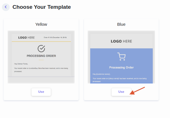 choosing the base template