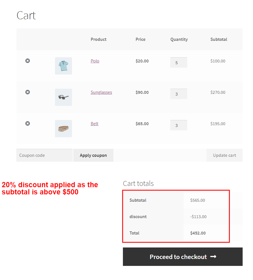 20% discount applied