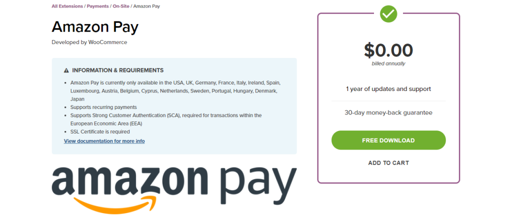 woocommerce amazon pay