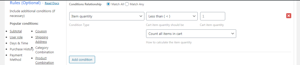 based on cart quantity