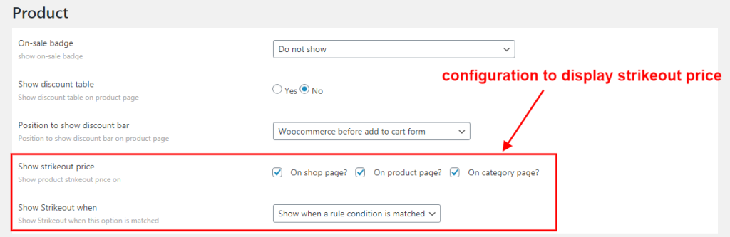 display strikeout price in WooCommerce