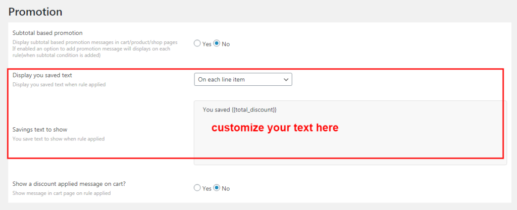 customize your text here