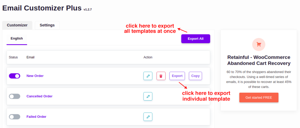 export-templates