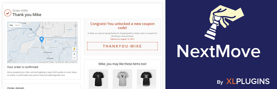 next move woocommerce thank you page lite
