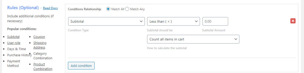 order subtotal