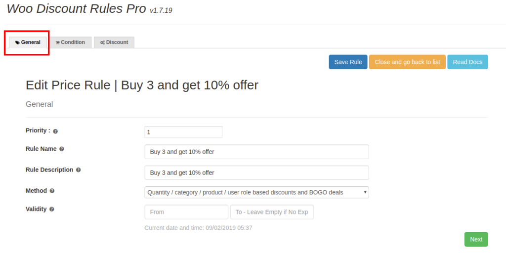 woo discount rule edit price rule