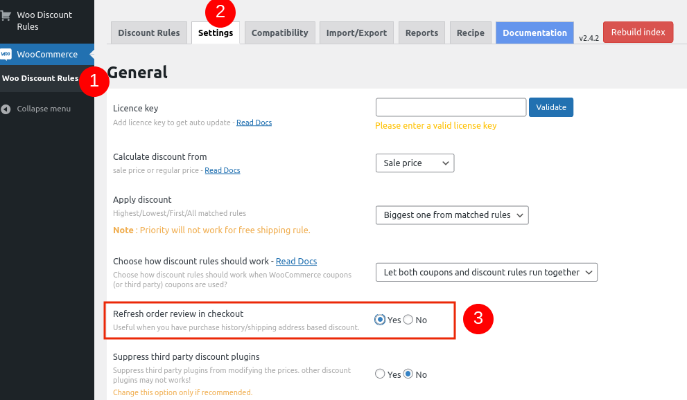 woocommerce settings