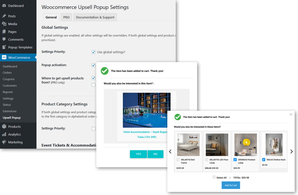 woocommerce upsell popup plugin