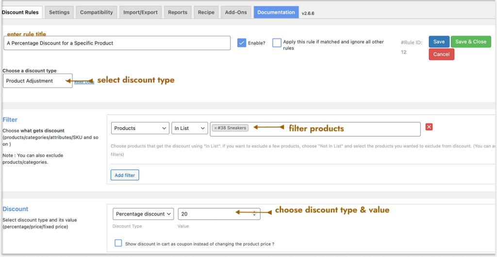 Creating a percentage discount in WooCommerce
