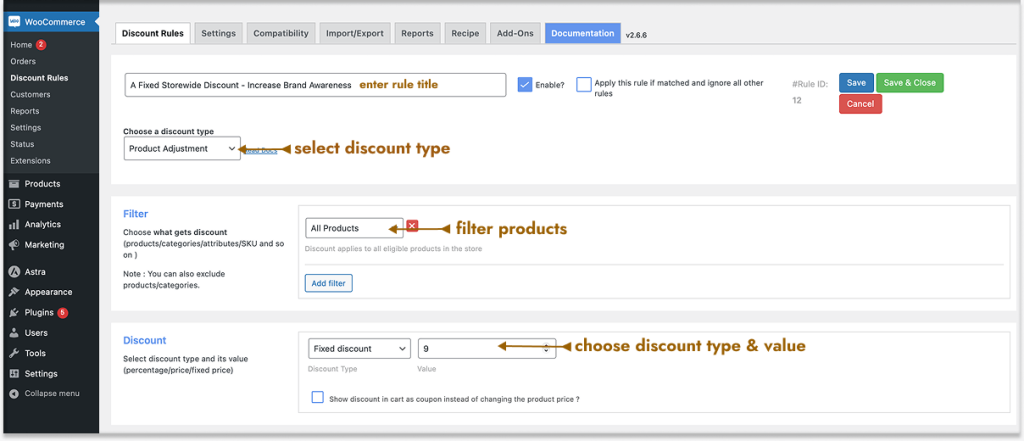 Creating a storewide fixed discount in WooCommerce