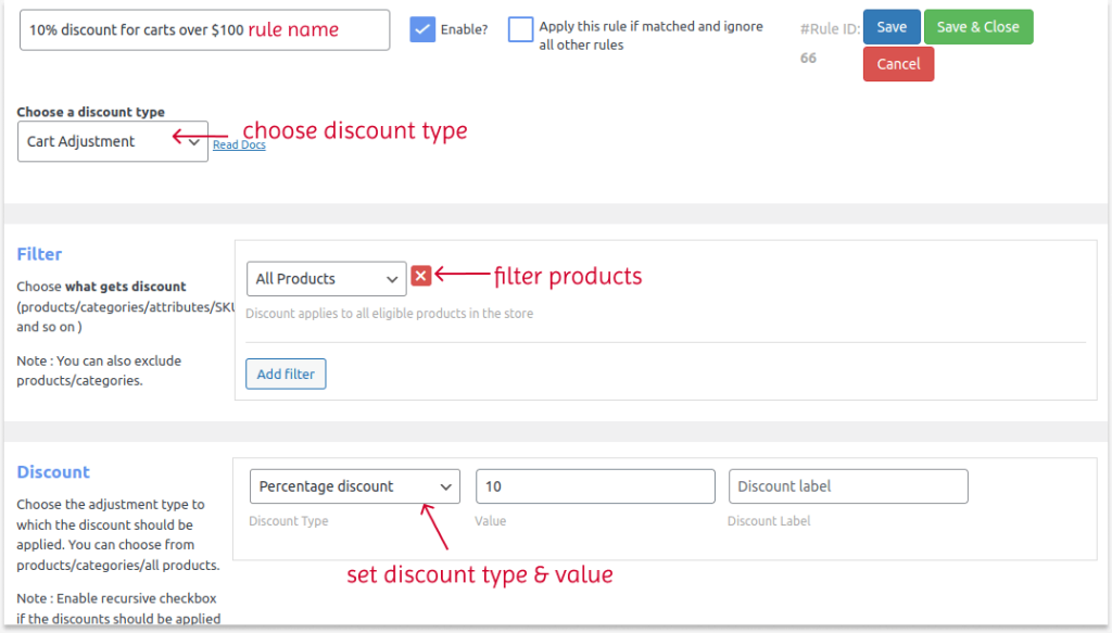 Creating a discount based on order value

