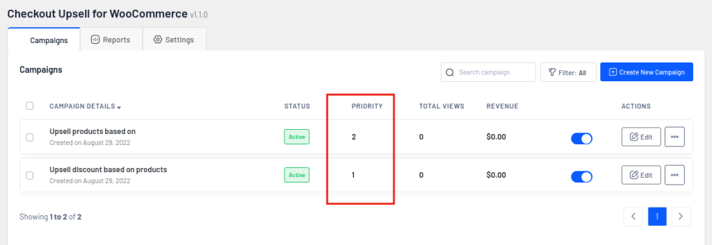 upsell checkout page