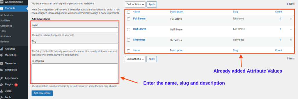 Adding Attribute Values