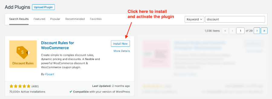 installing and activating discount rules
