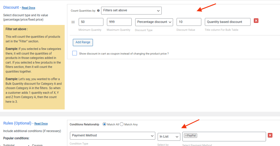 scenario 7 - Discount for specific payment methods