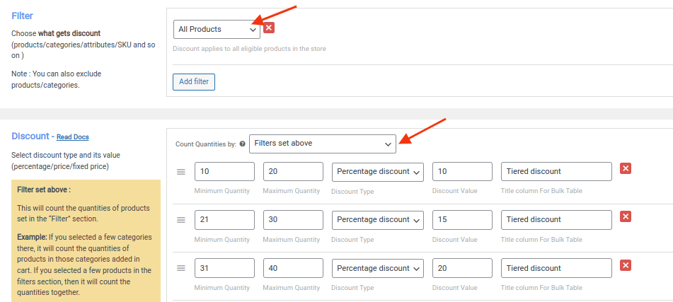 scenario 2 - Tiered pricing discount