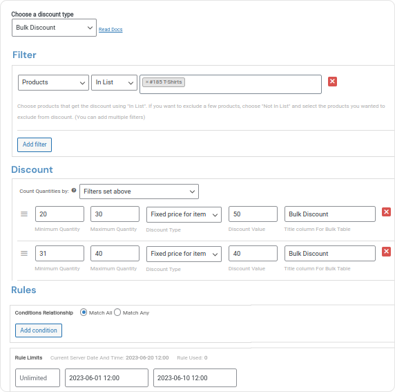 Instant purchase with schedule pricing