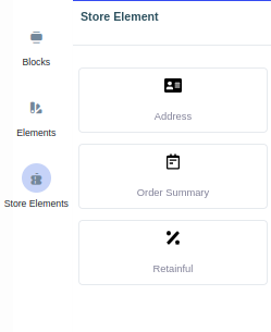 showing store elements