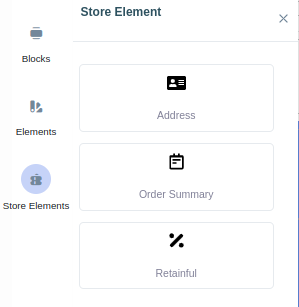 showing store elements