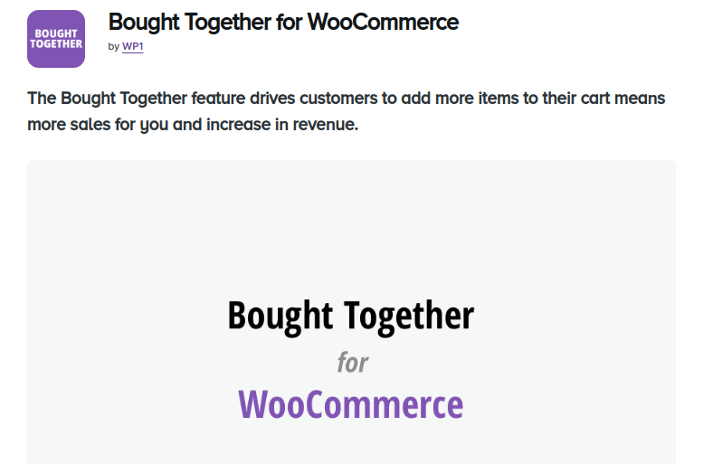 Bought Together Plugin By WP1