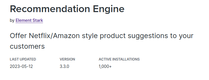 Recommendation engine plugin banner