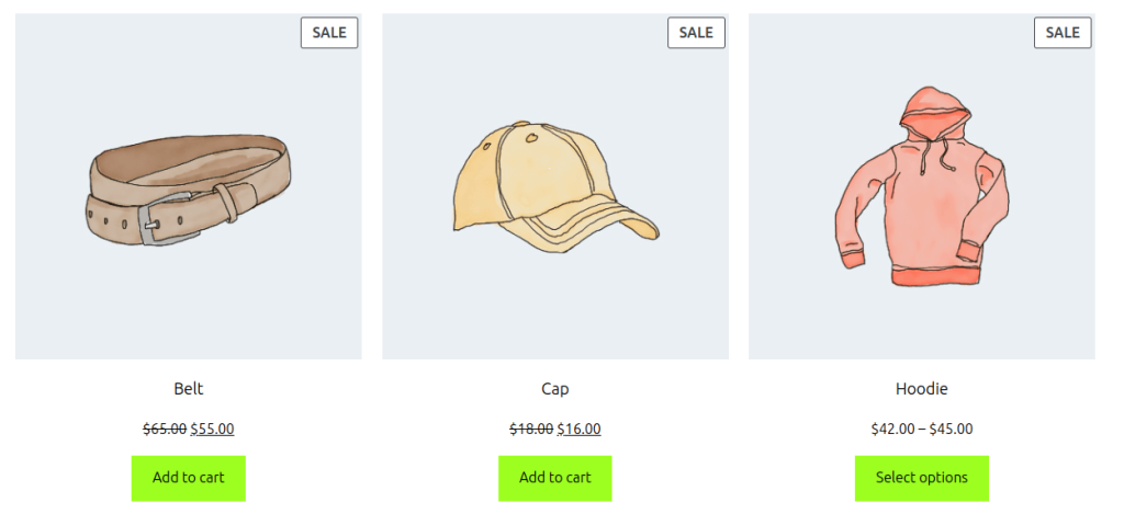 Showing a sale badge on products