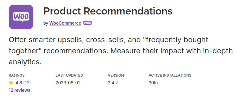 Woocommerce product recommendation plugin banner