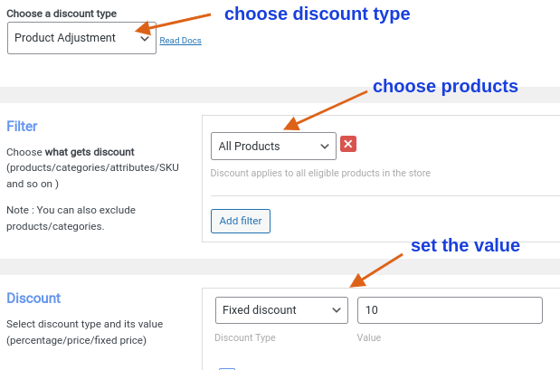 applying fixed discount to all products