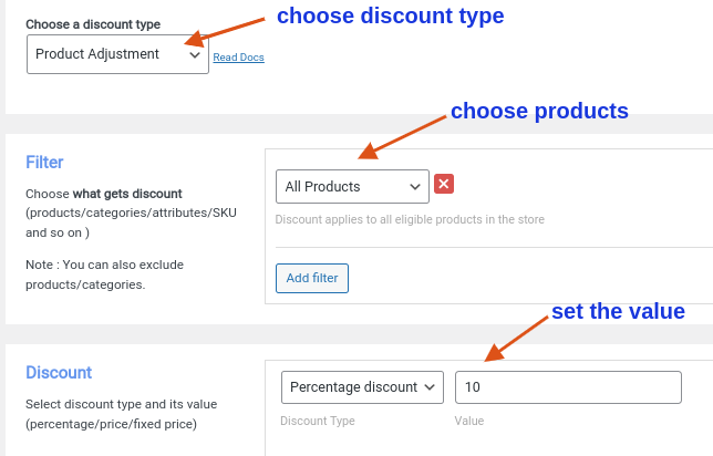 applying percentage discount to all products