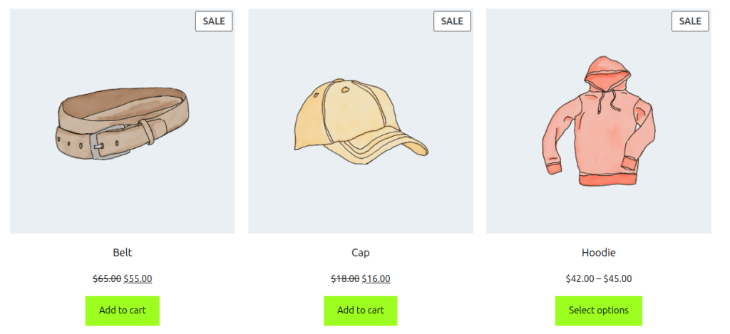 default sale badge in WooCommerce