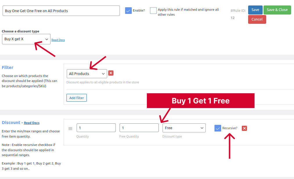 Adding Buy X Get Y deal
