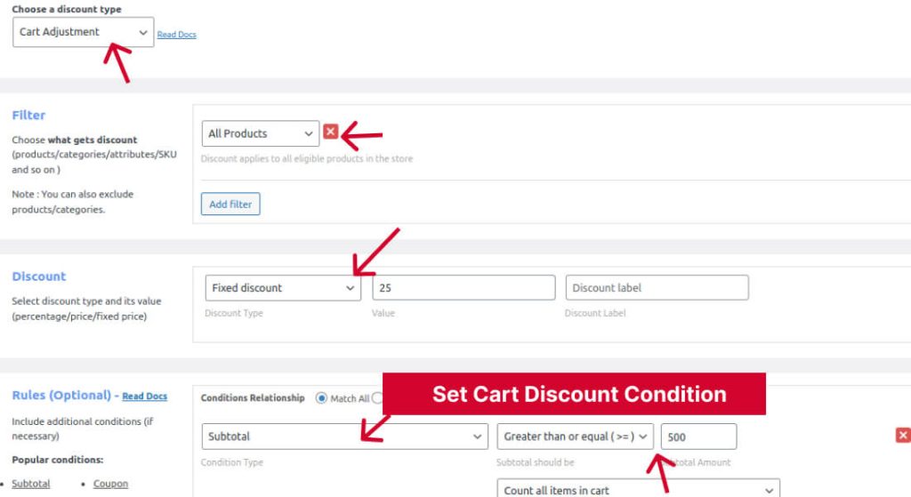 Creating Cart Discount Based on Total