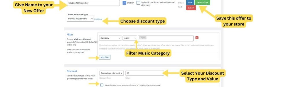 Creating a New Coupon for a Customer 