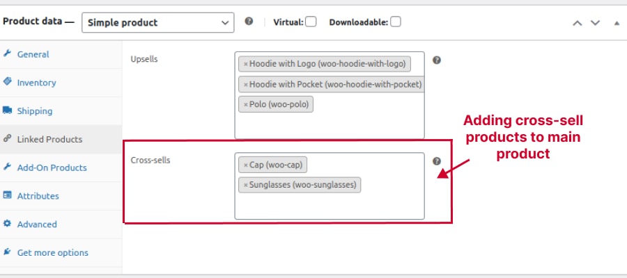 Adding Related Cross-sell Products
