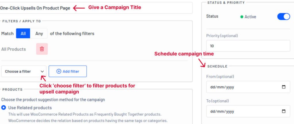 Creating New One-Click Upsell Campaign on Product Pages