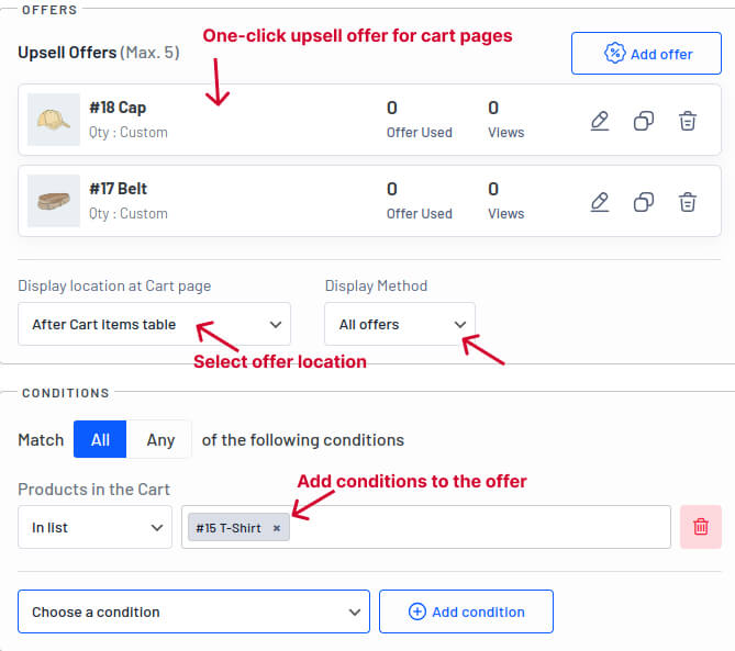 Creating one-click upsell offers for WooCommerce cart pages