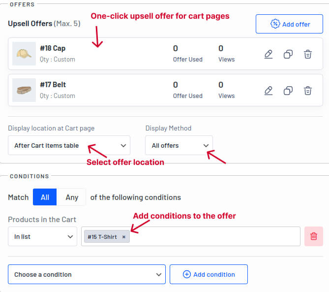 Creating 1-Click Upsell on Cart Pages